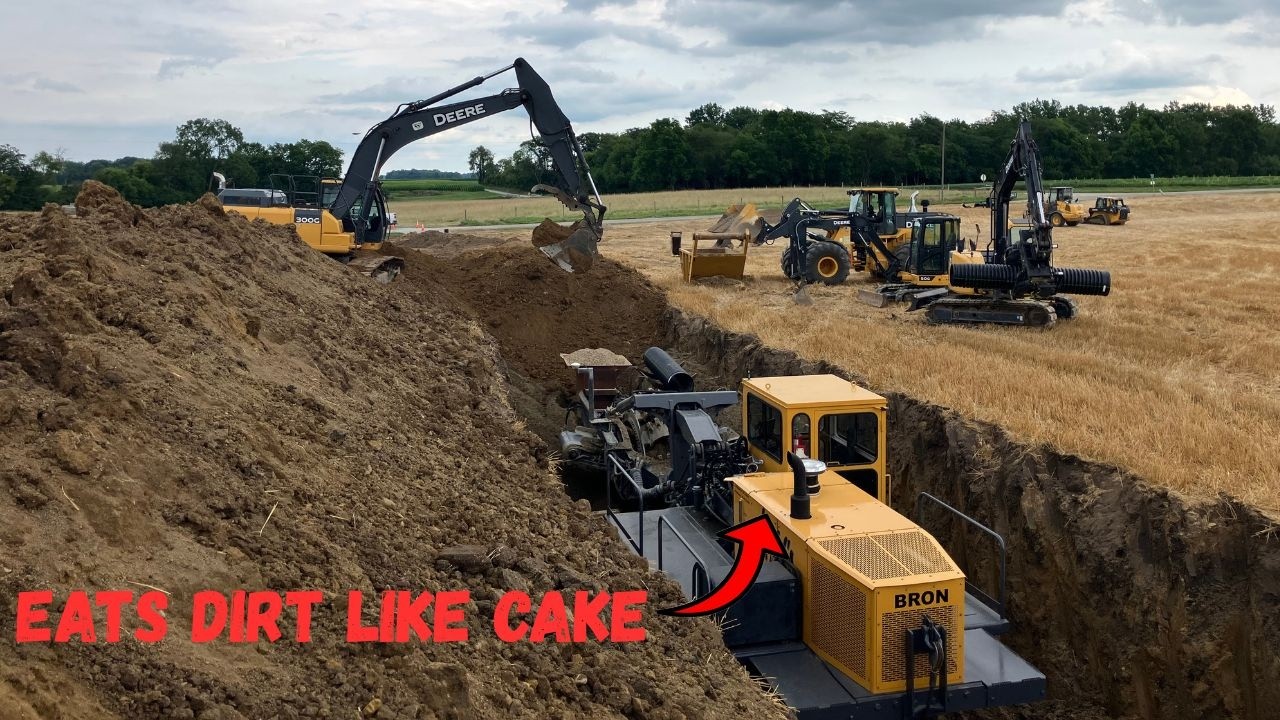 Moving Mountains To Put Pipe 14 Feet Deep!