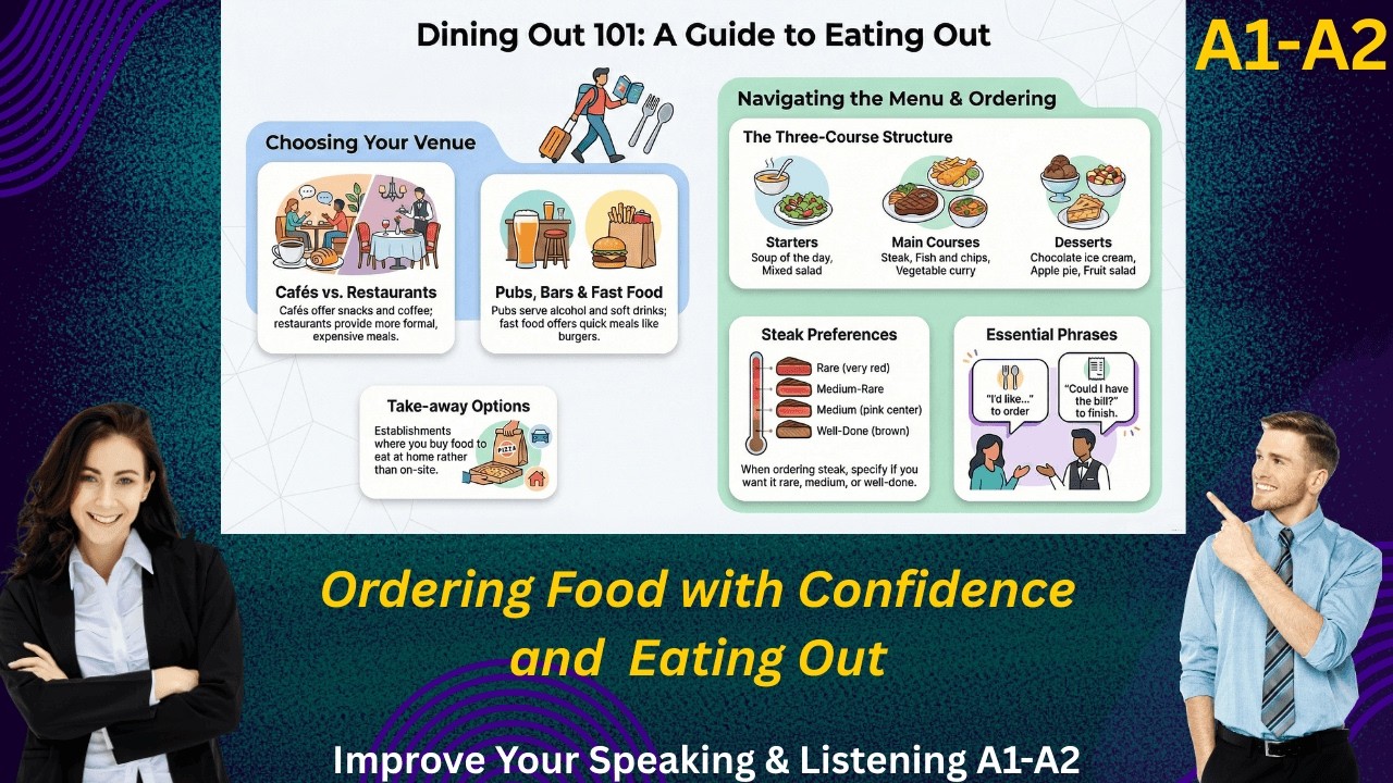Learning English in a Simple Way | Ordering Food with Confidence | Eating Out | Speaking Fluency