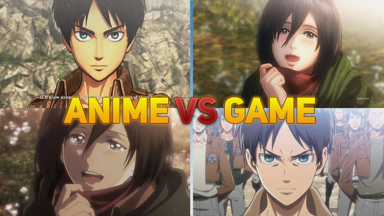 ANIME vs GAME comparison (Attack on Titan)