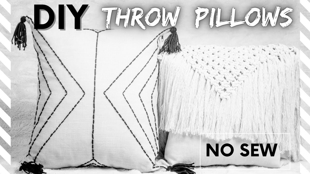 SIMPLE WAYS TO DECORATE A PILLOW ||DIY BOHEMIAN THROW PILLOWS ||MACRAME PILLOW||ANTHROPOLOGIE PILLOW