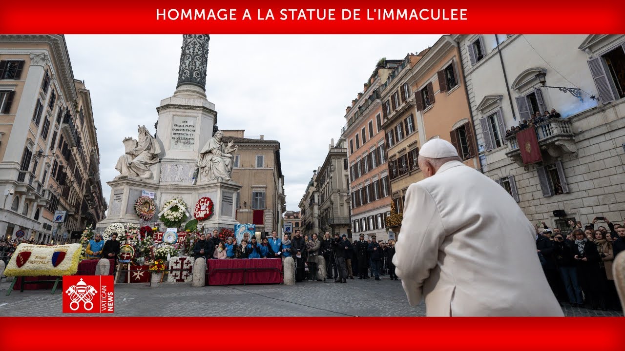 Hommage à la statue de l'Immaculée - 08 décembre 2024 - Pape François