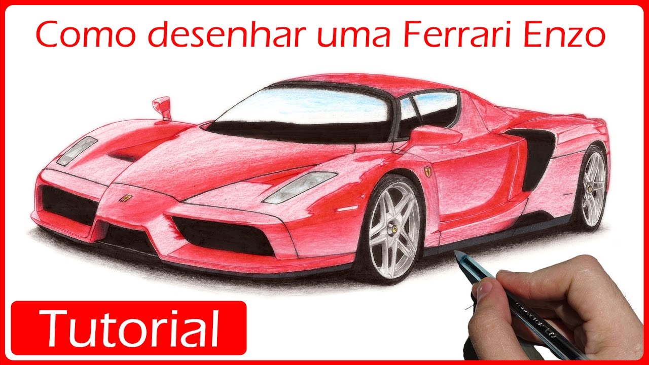 COMO DESENHAR CARROS: Ferrari Enzo