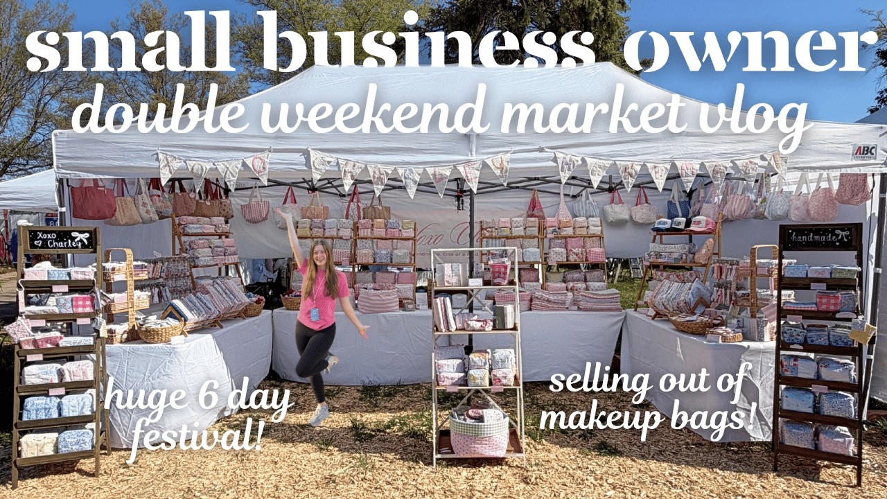 6 DAY MARKET SELLING HANDMADE PRODUCTS🌟🛍️💖/ two weeks of selling + bts of setting up and packing up