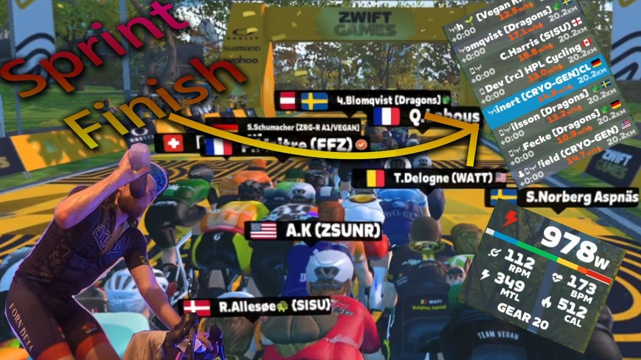 Sprint Finish at Zwift Games Stage 2: Hudson Hustle A+ Race