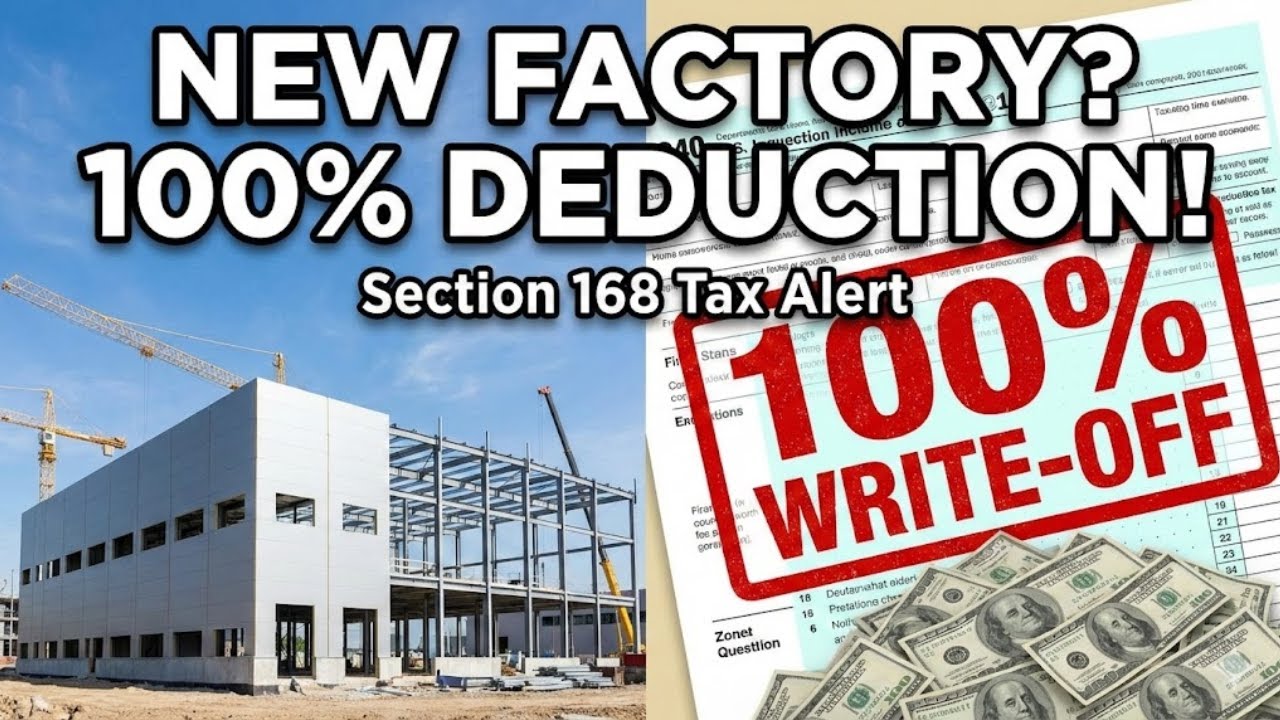 Section 168: 100% First-Year Write-Off for Manufacturing Buildings (What CPAs Aren’t Saying)