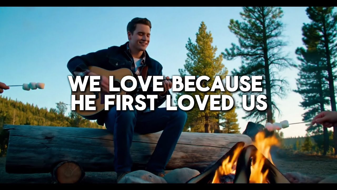 Country Gospel Songs🎶 We Love Because He  First Loved Us (Official Lyric Video) AboundingRestWorship