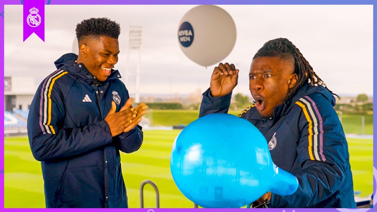 Tchouameni and Camavinga terrified with the Balloon Challenge 😂 | Real Madrid & Nivea Men
