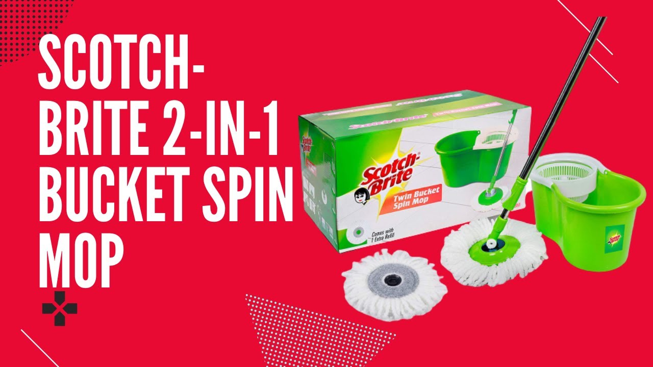 best scotch brite 2 in 1 bucket spin mop || How to use Scotch-Brite 2-in-1 Twin Bucket Spin Mop