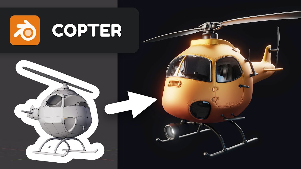 Copter in Blender 2.90 - 3D Modeling Timelapse