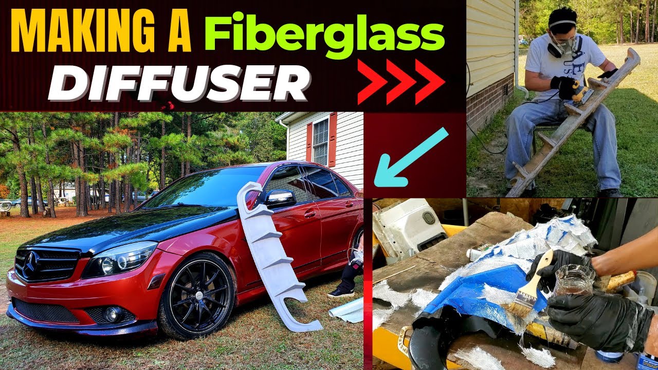 DIY Making a fiberglass diffuser (My New Project Car) Como Hacer Un Diffuser En Fibra de Vidrio.