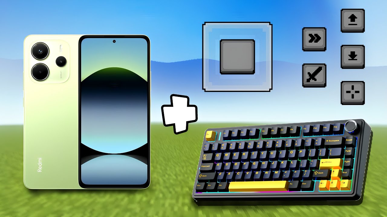 TELEFON ORQALI KLAVITURA VA SICHQONCHA, ULAB MINECRAFT KRISH