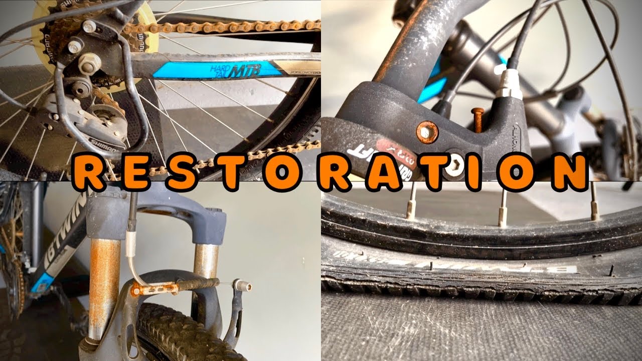 Restoration  MTB BTwin Decathlon rusty destroyed bike !