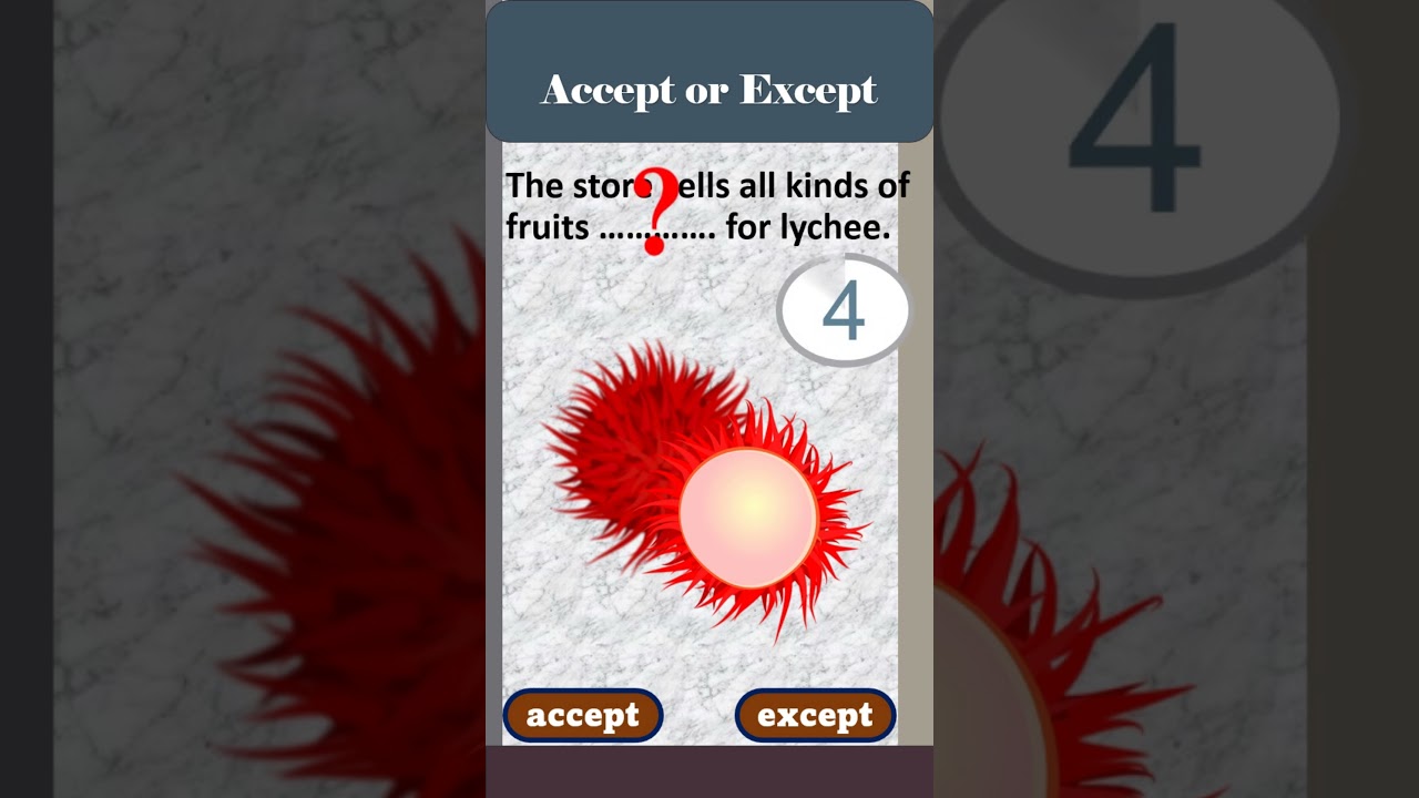 Accept or Except | English Grammar