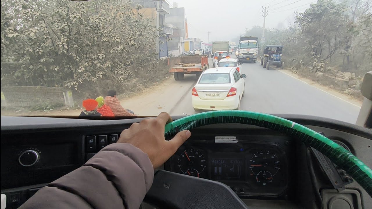 Heavy Traffic Highway Truck Driving 🚛 | Real Dashboard View