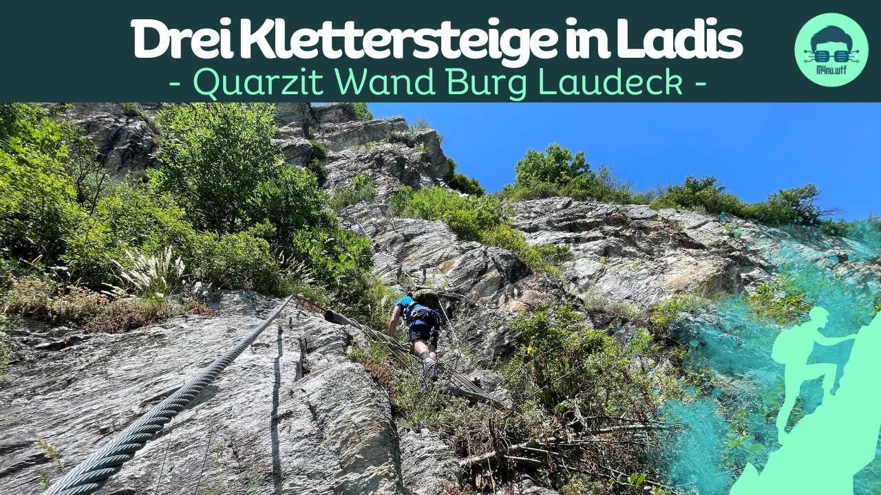 Drei Klettersteige in Ladis – Quarzit Wand Burg Laudeck 🧗‍♂️🔥 Via Claudia Augusta