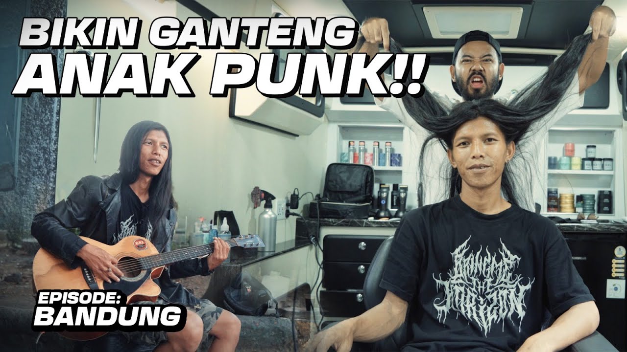 3 TAHUN GONDRONG CUKUR KAYA GINI, LANGSUNG GANTENG!! Barbervan Keliling Eps. 4
