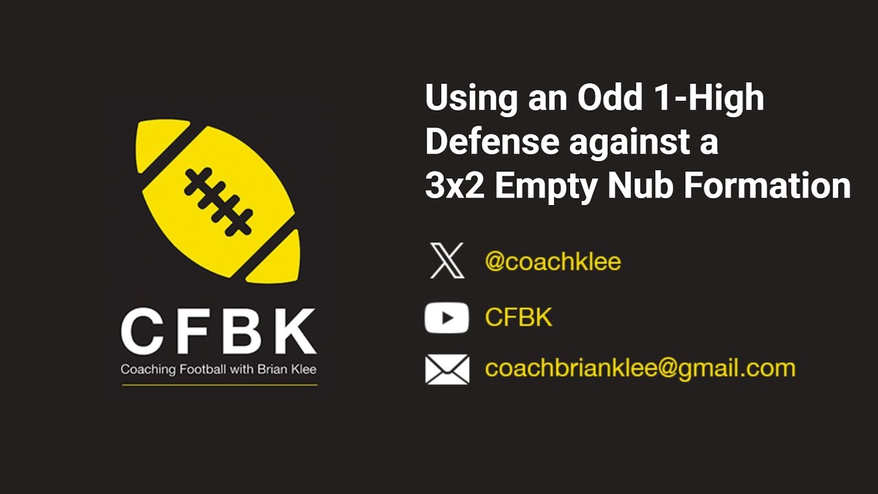 CFBK Quick Snap Using an Odd 1-High Defense against a 3x2 Empty Nub Formation