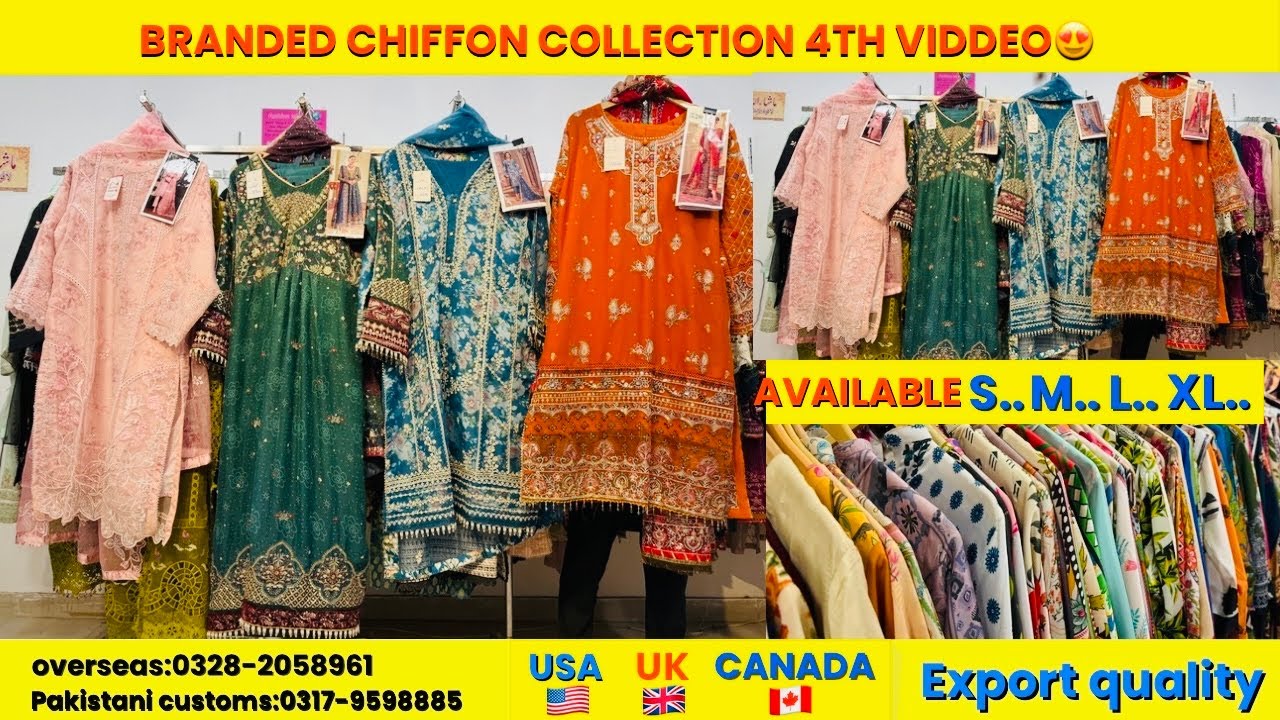 BRANDED CHIFFON COLLECTION 4th VIDEO ALL DESIGN ARE MARIA B, IZNIK BAROUQUE SAYA ANEELAS 