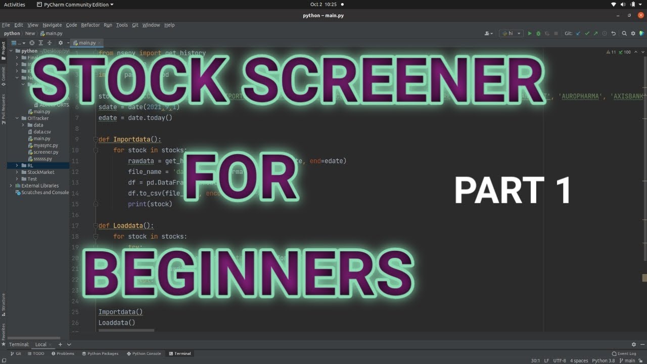 Stock Screener на Python для начинающих, часть 1 | #python