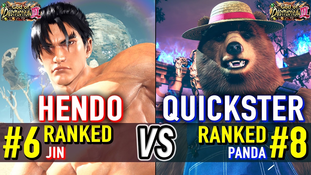 T8 🔥 HENDO (#6 Ranked Jin) vs THE QUICKSTER (#8 Ranked Panda) 🔥 Tekken 8 High Level Gameplay