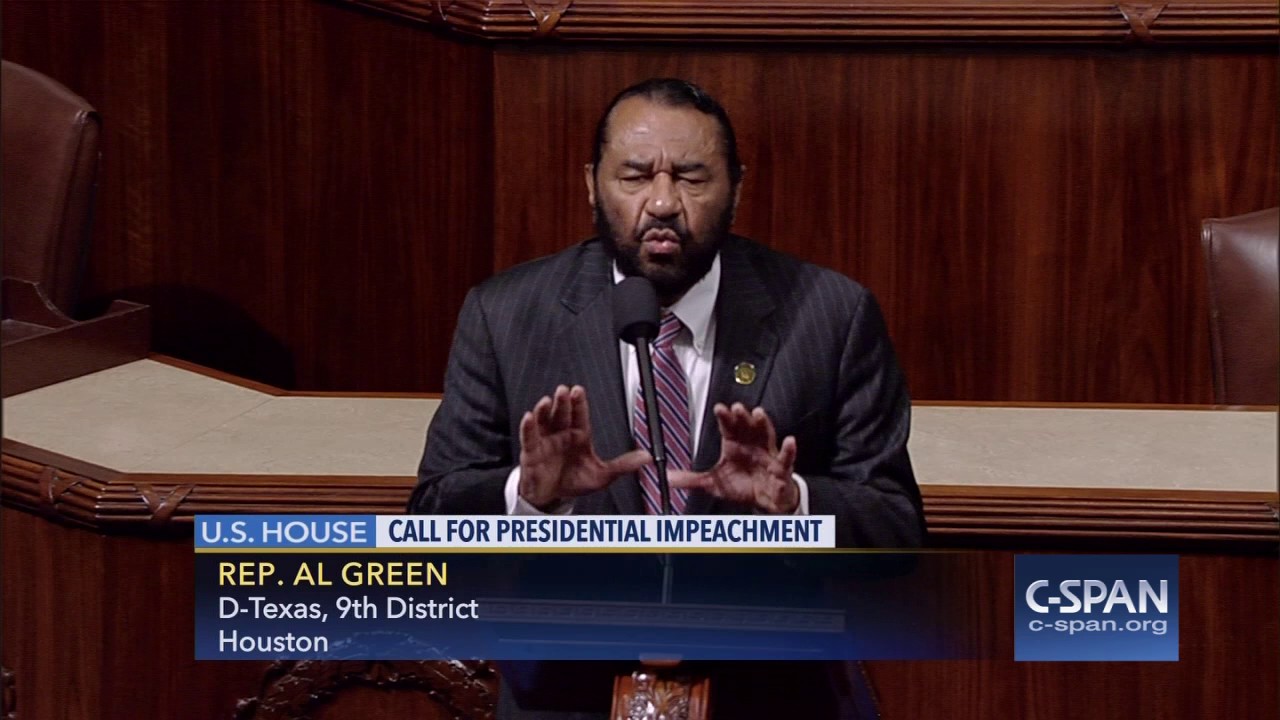 Rep. Al Green (D-TX) calls for Impeachment of President Trump (C-SPAN)
