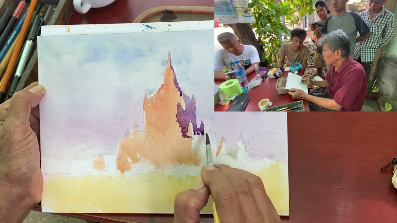 How to draw outdoor demonstration