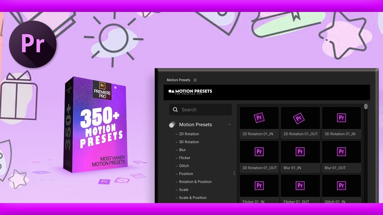 【Premiere Pro】複雑なアニメーションが数秒で完成!?『Motion Presets for Premiere Pro』を紹介‼︎