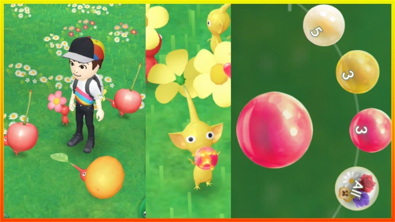 Get special nectar of fruits, red and yellow nectar, pikmin bloom walkthrough