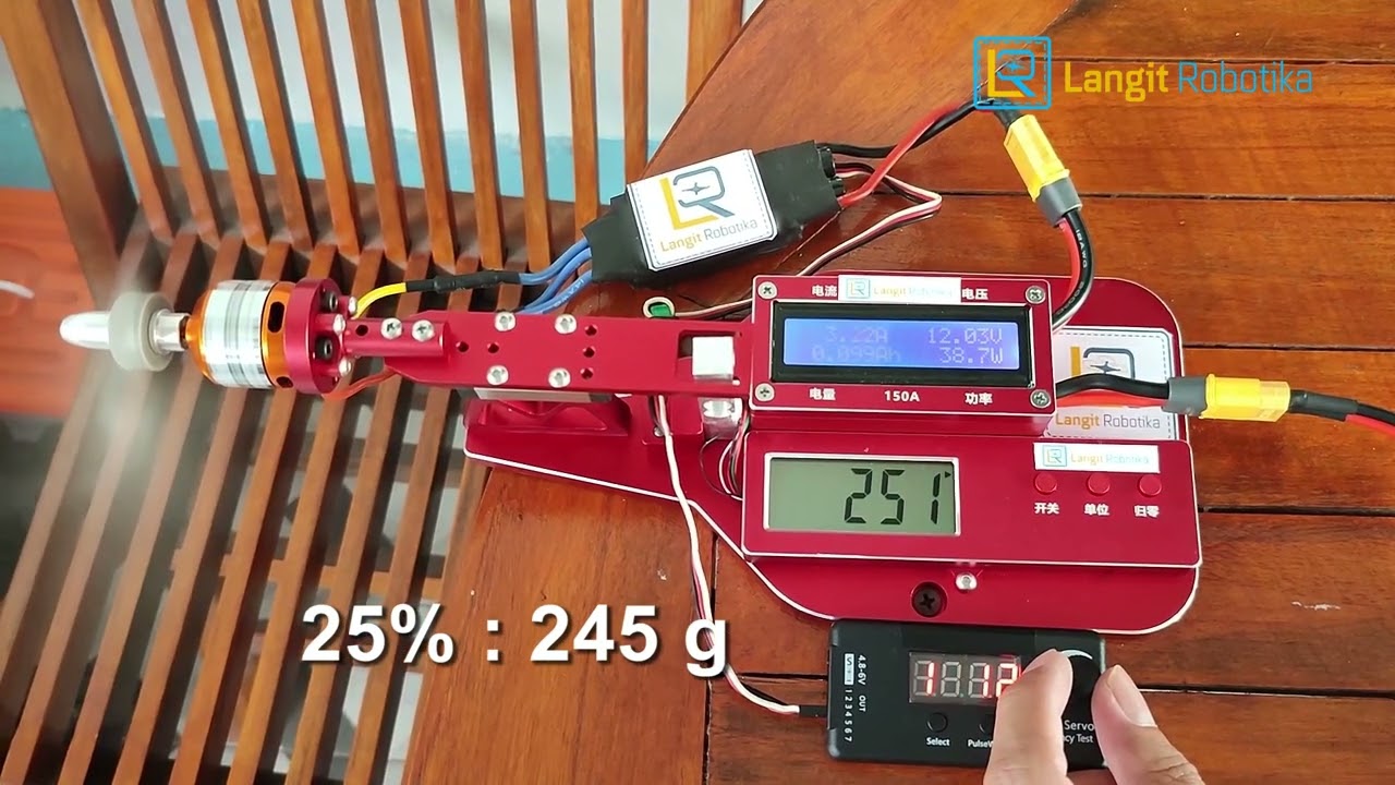 Review Motor Thrust Test FlashHobby D2826 1400kv 8x4 3s | Flash Hobby D2826 1400kv | Langit Robotika