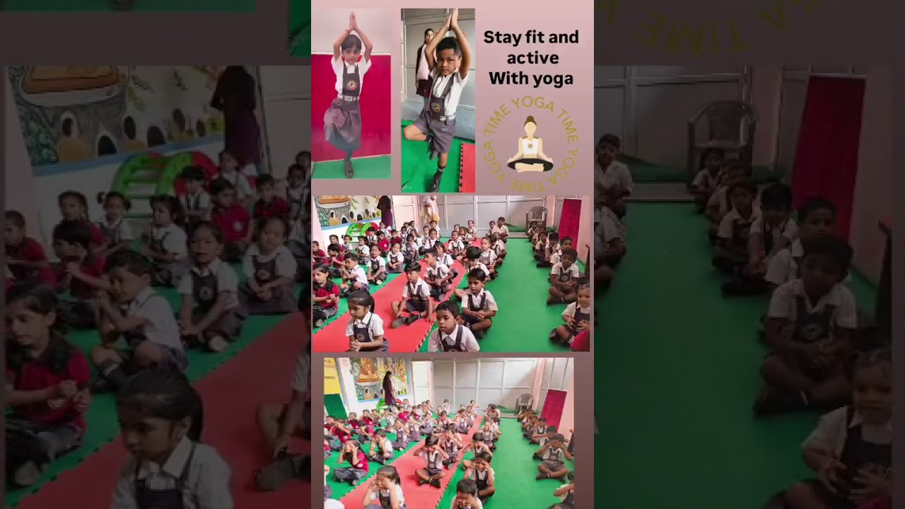 Yoga Time #jpslucknow #playschool #bestplayschool #bestschoollucknow #action #health #activitytime