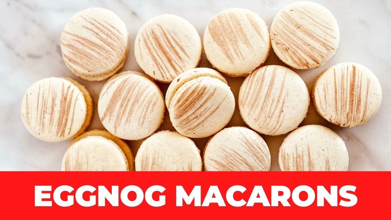 Christmas Macarons | Eggnog Macarons