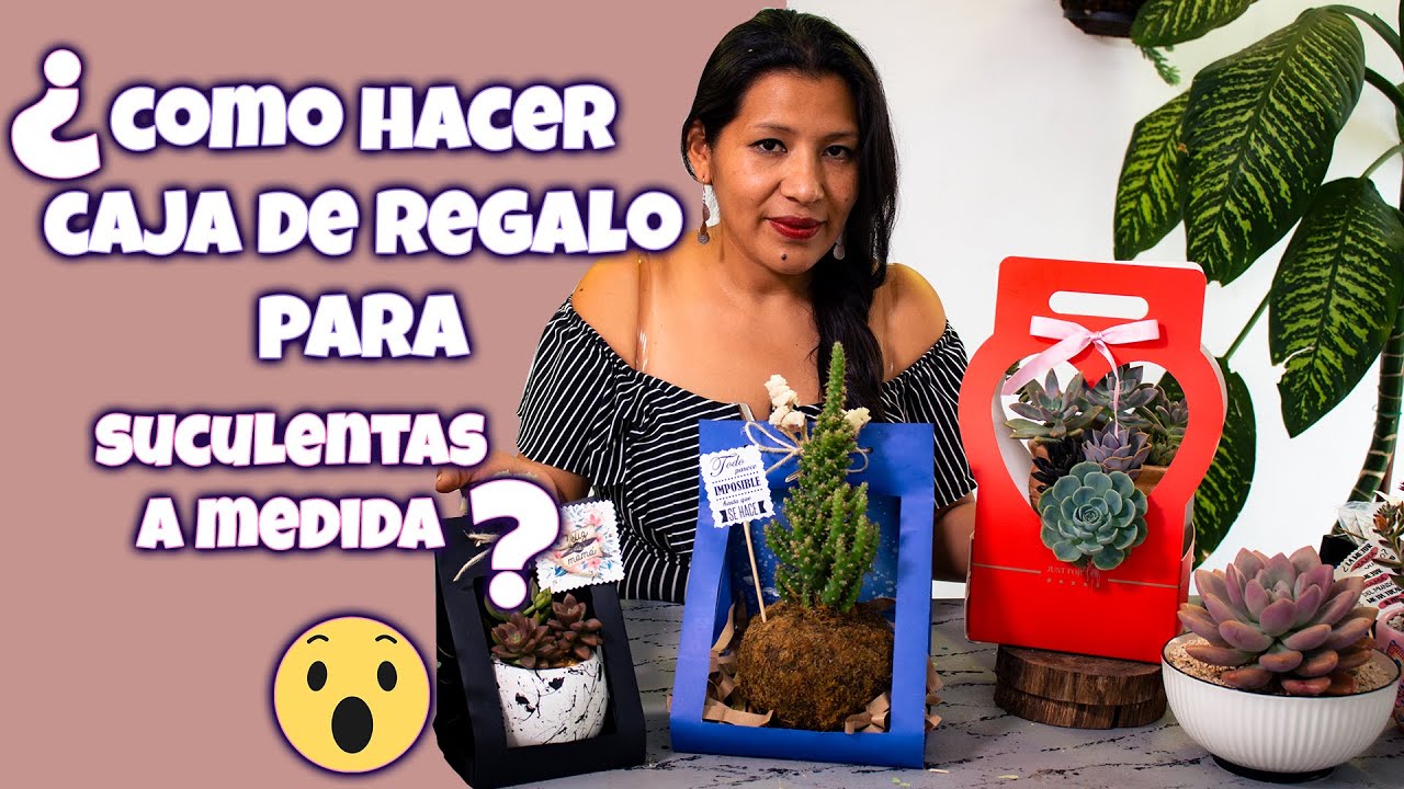 COMO HACER CAJA DE REGALO PARA SUCULENTAS