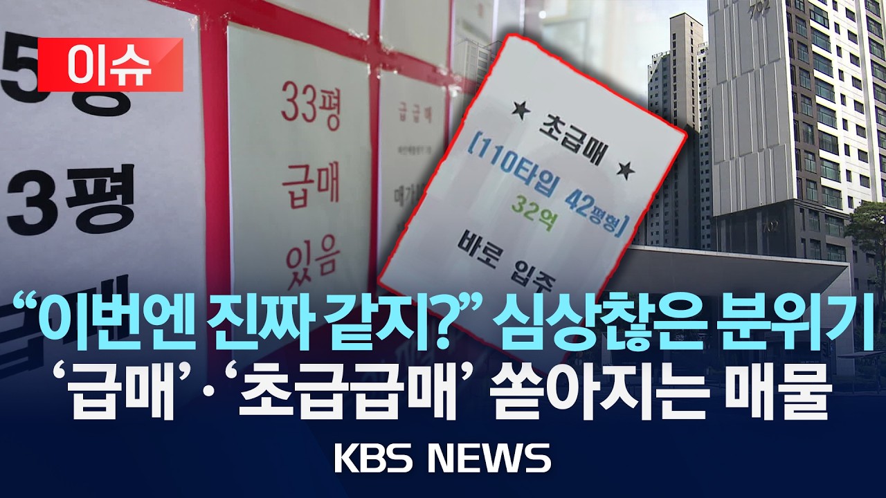 [이슈] '급매'에 '초급급매'까지 쏟아지는 매물? 