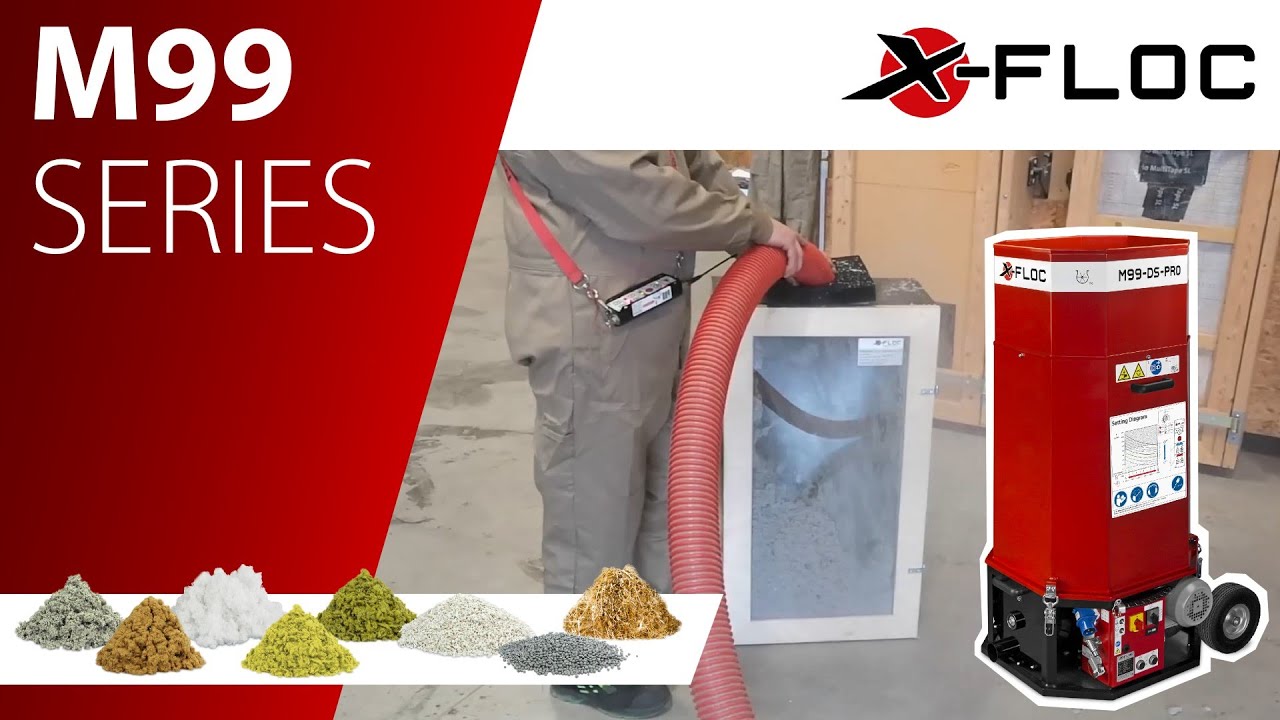 X-Floc - M99 Minifant / Verdichtetes Einblasen und Absaugen | Blown Insulation and Remove Insulation