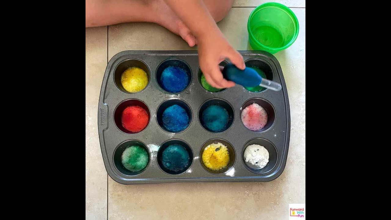 Fizzy Colors Surprise - Preschool Science Experiment