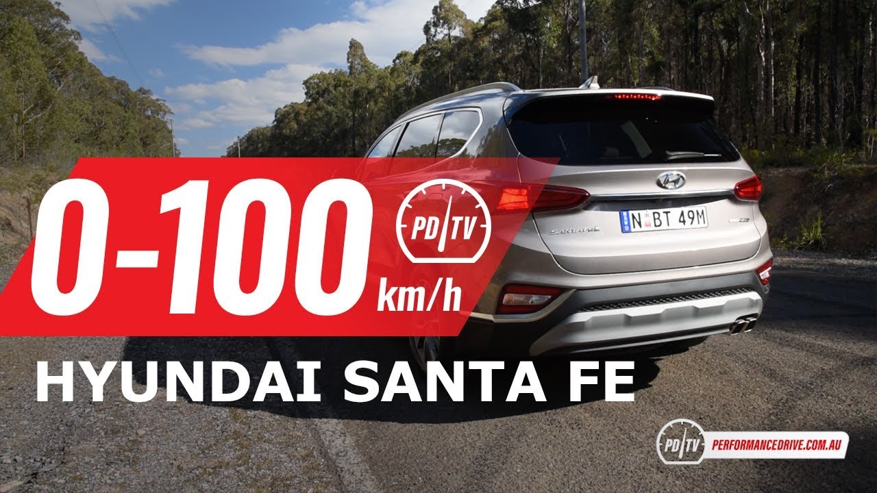 Hyundai Santa Fe 2019 года: разгон от 0 до 100 км/ч и звук двигателя (дизель)