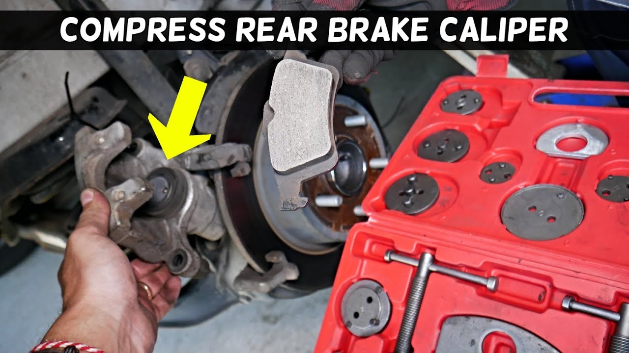 HOW TO COMPRESS REAR BRAKE CALIPER ON FORD ESCAPE C-MAX EDGE FOCUS EXPLORER FLEX FUSION