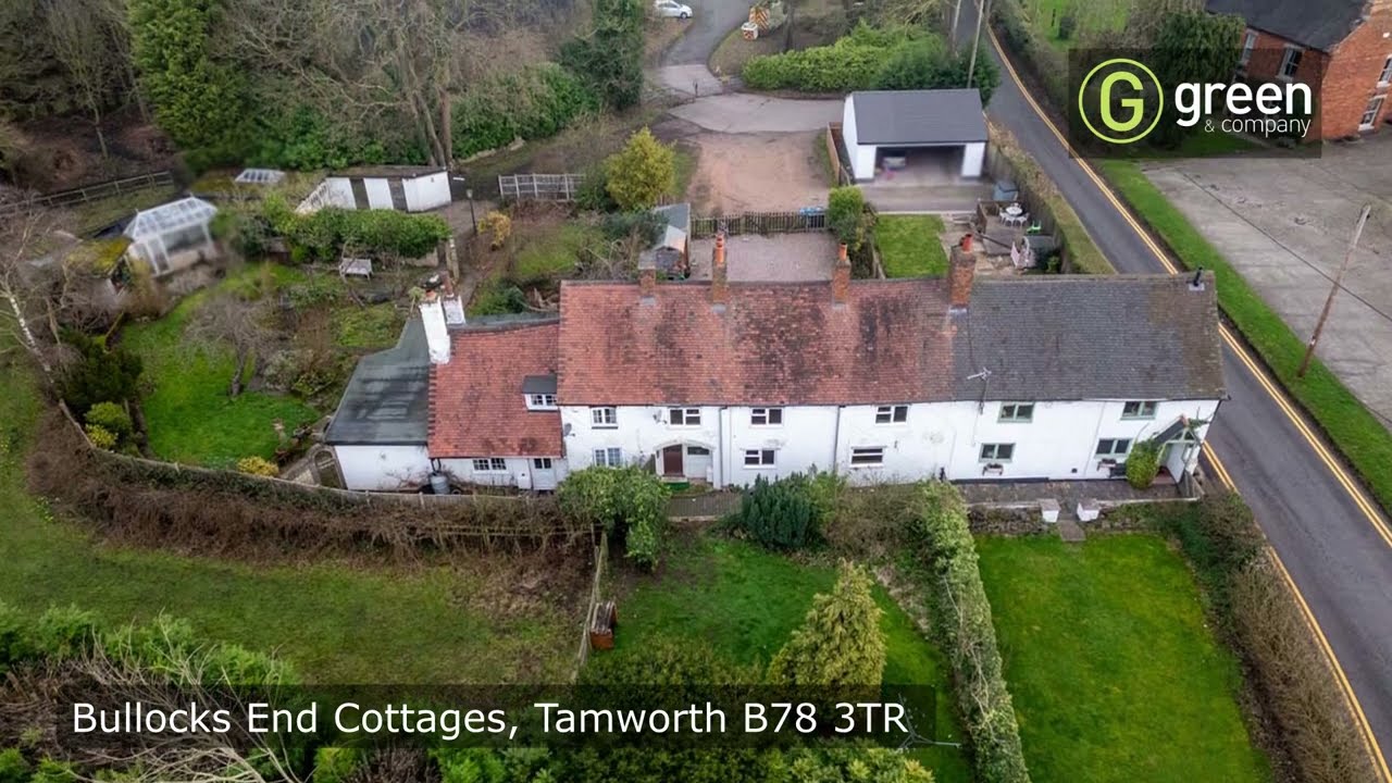 Bullocks End Cottages, Drayton Lane, Tamworth B78 3TR. Estate Agent. Drone.