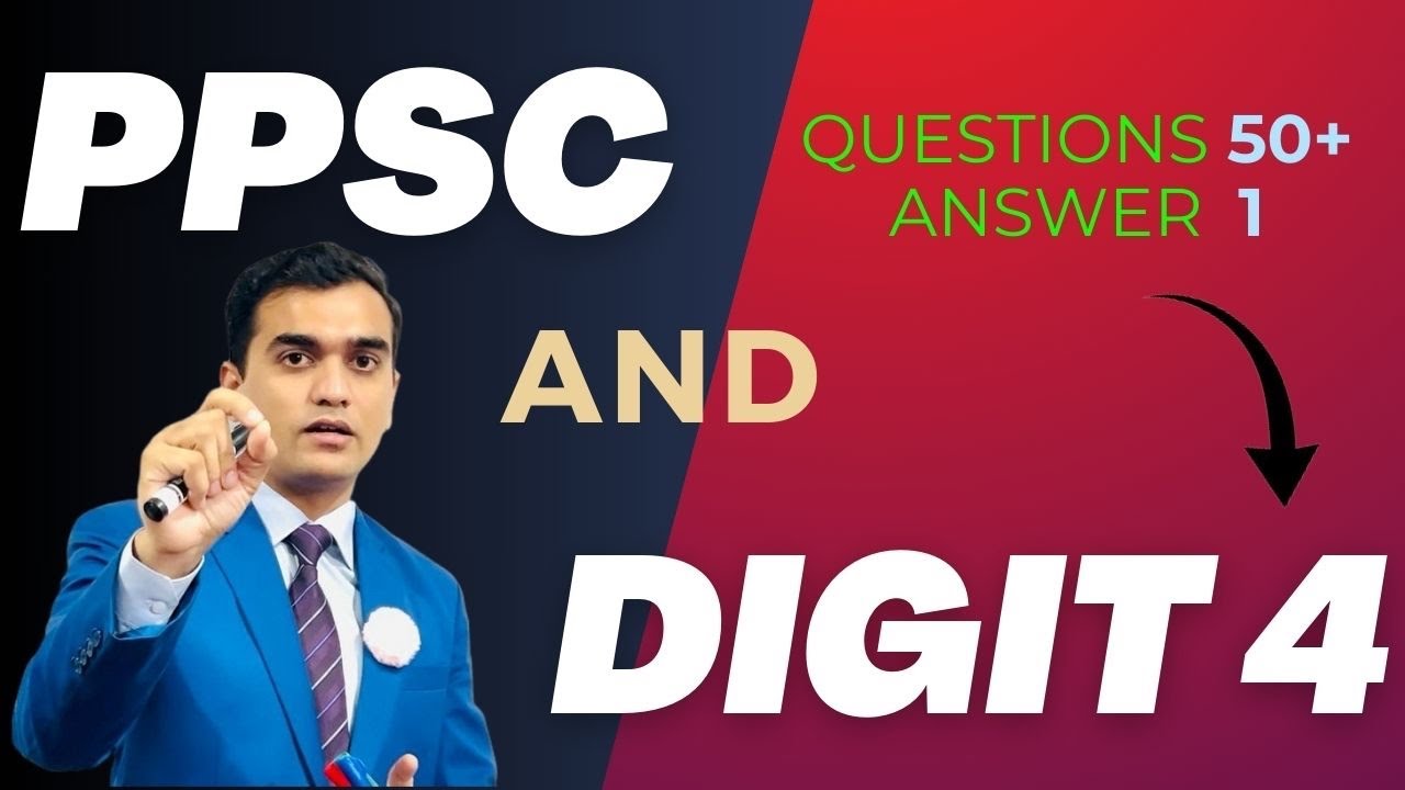 PPSC and digit 4 | 50+ Questions = 1 Answer | Corrections in Past Papers | Detailed Lecture | #ppsc