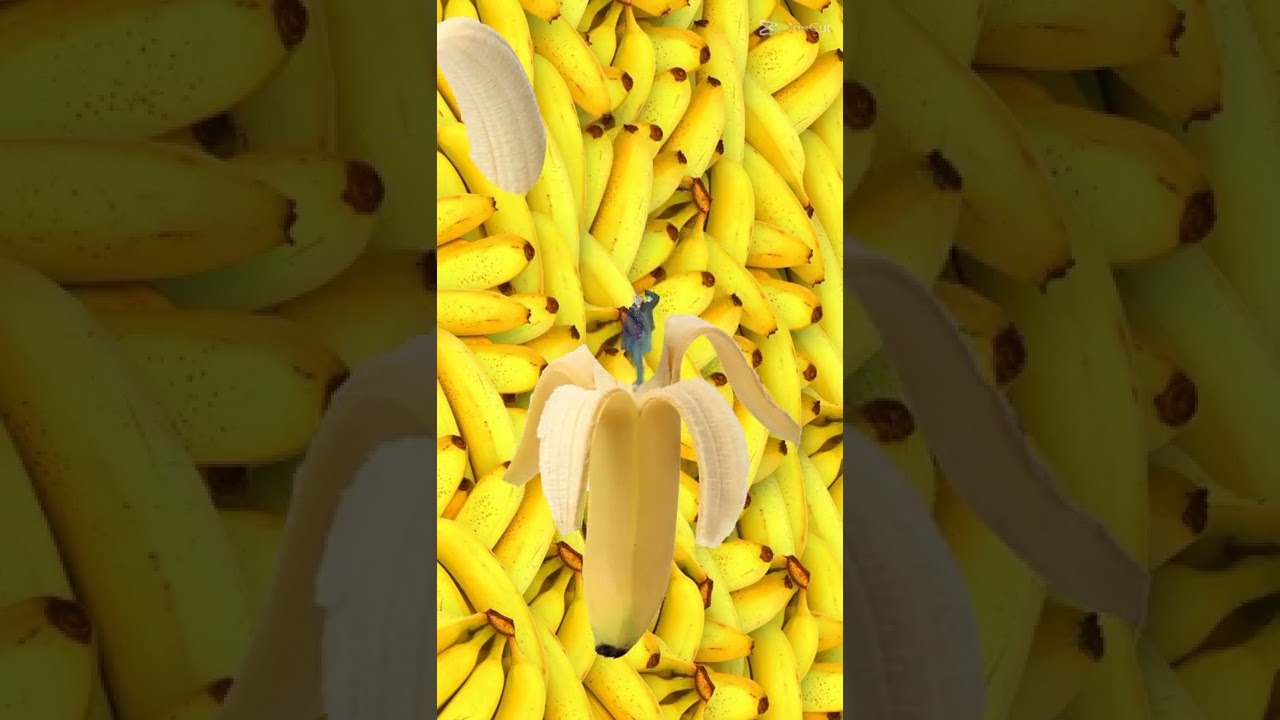 cute girl in a million bananas #shorts #viral #cute #trending #youtubeshorts #fruits #satisfying