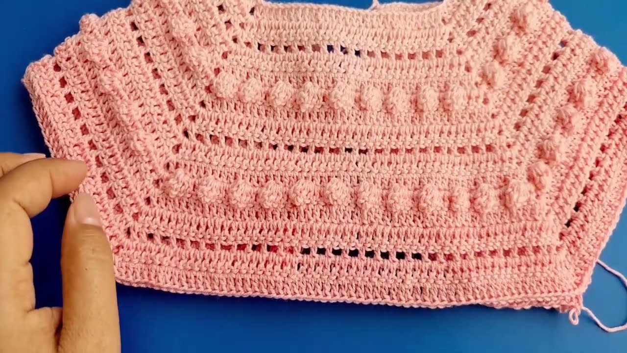 TEJI ESTE VESTIDO A CROCHET PARA NIÑAS 