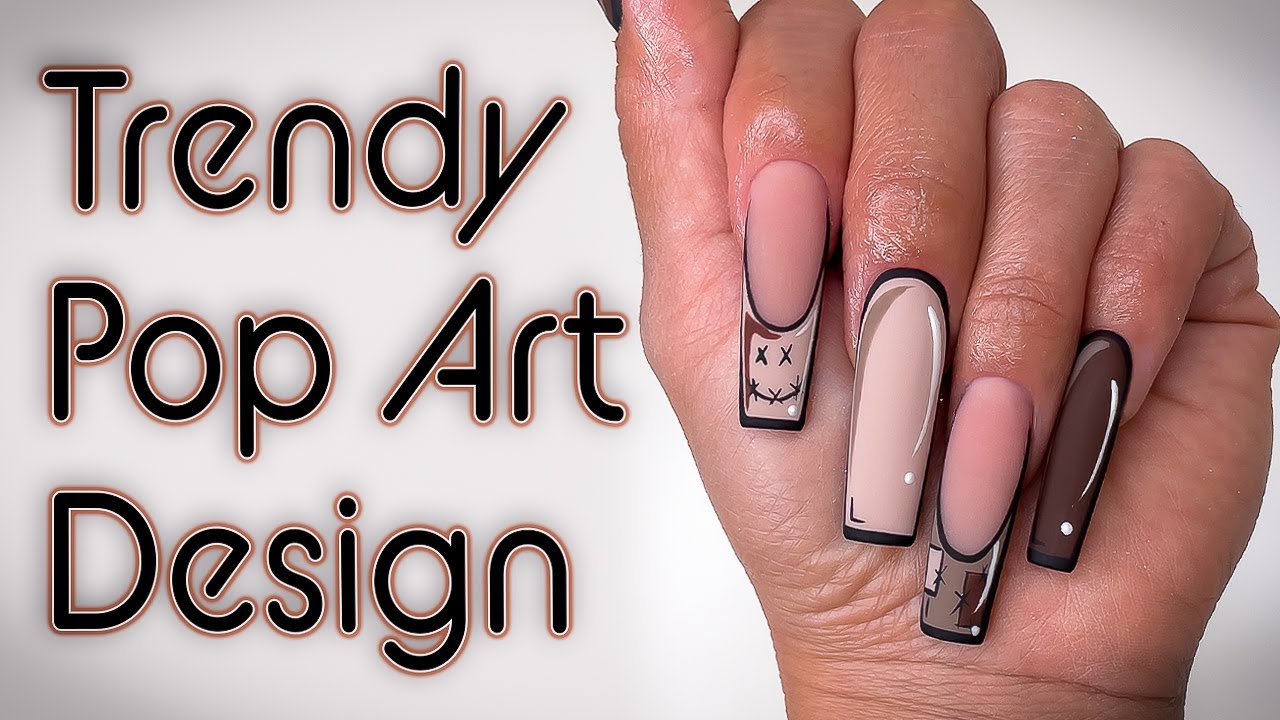 Trendy CARTOON Pop Art Fall Design | Fall Nails | Nail Art | De Uñas Acrílicas Nails Uñas