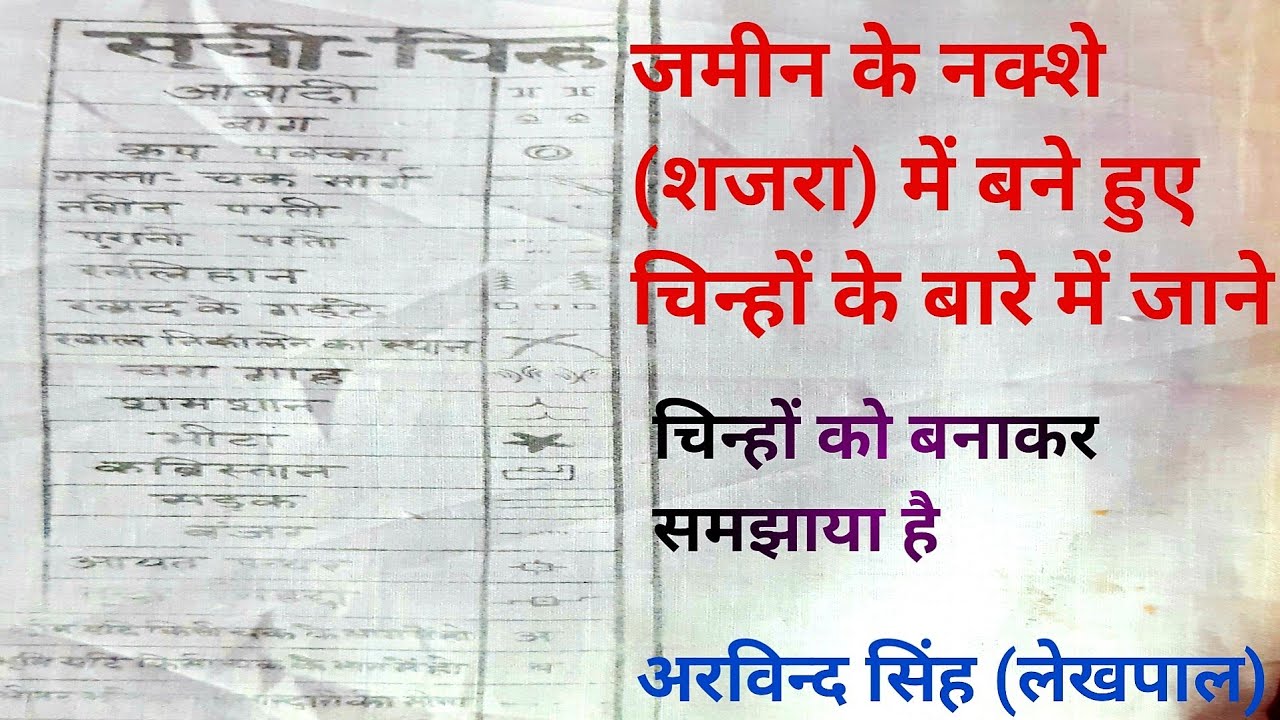 जमीन के नक्शे(शजरा)में बने हुए चिन्हों के बारे में जाने/भू नक्शे में दर्शाये गए चिन्हों को समझे#