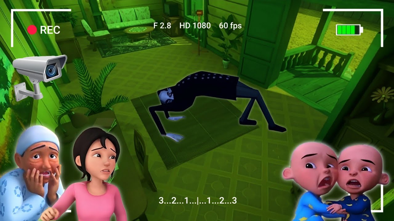 FULL MOVIE TEREKAM CCTV!! Nampak Hantu Kayang Masuk Kerumah Upin & Ipin. Upin Ipin Takut
