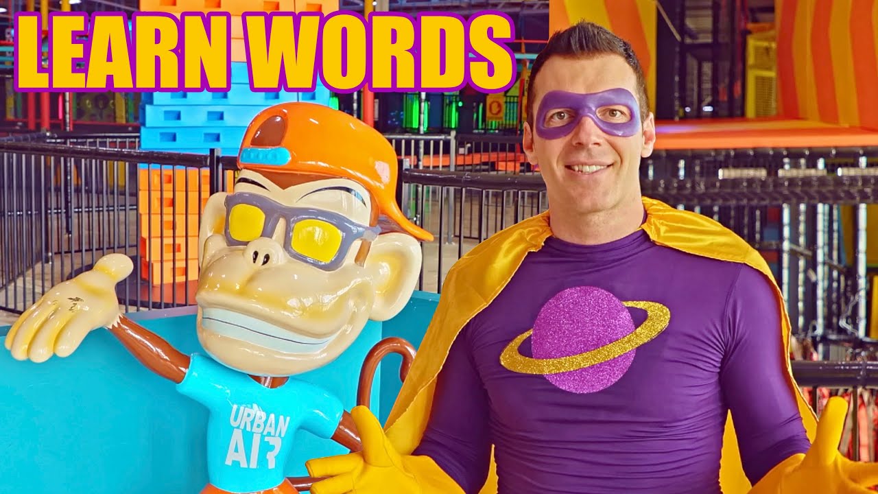 Learn Words with Captain Adventure at the Trampoline Park