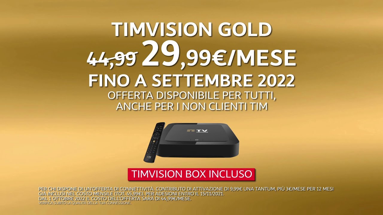 Spot TIM - TIMVISION GOLD
