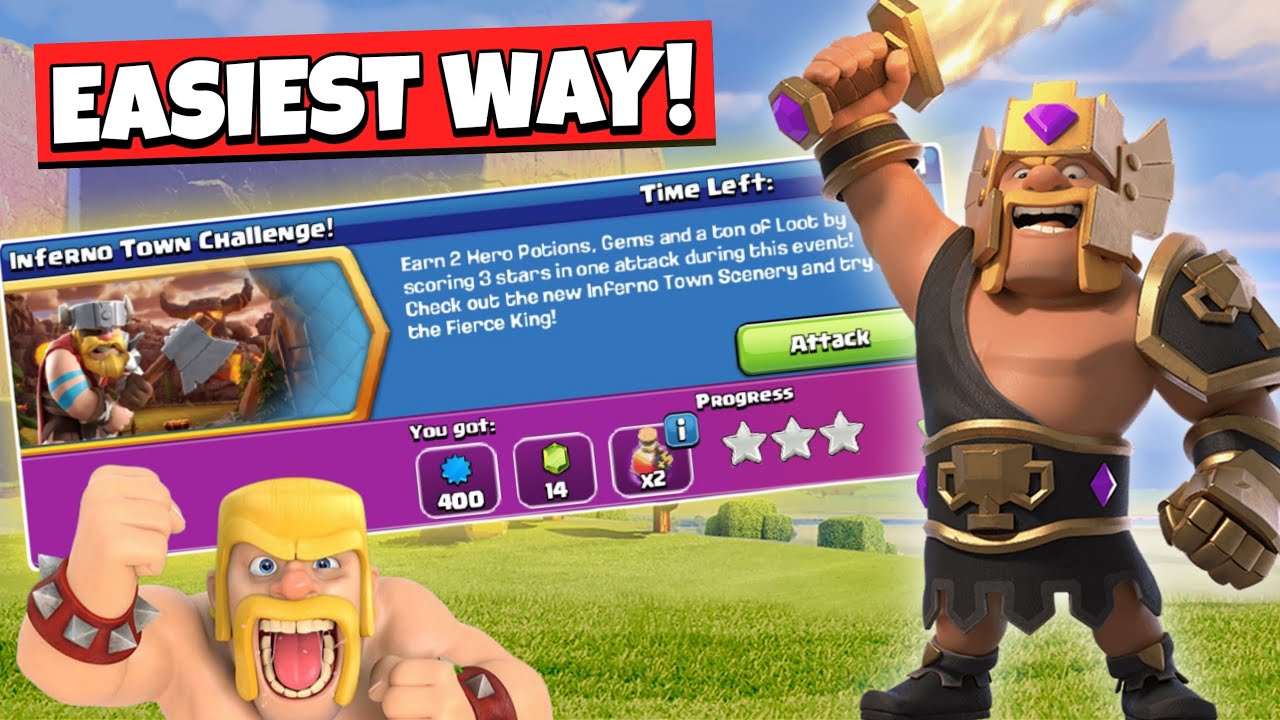 How to complete Inferno Town Event in CoC (2021) | Easy Way to 3 Star! | coc event attack | HINDI |