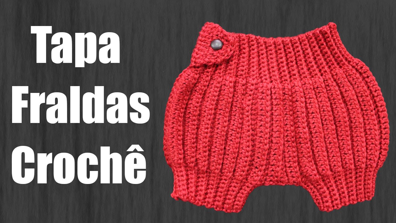Tapa Fraldas de Crochê Newborn