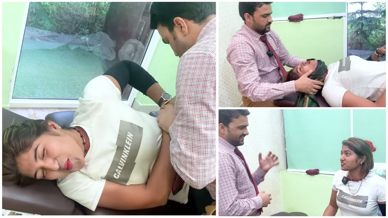 Indian Chiropractor Treats Intense Woman Hiker's Neck Pain, Spine Pain & Headache| Dr. Harish Grover