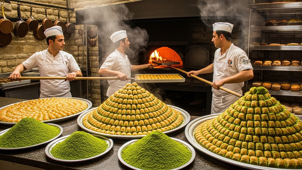 Legendary Turkish Cuisine Compilation: Baklava, Cake, Katmer & More
